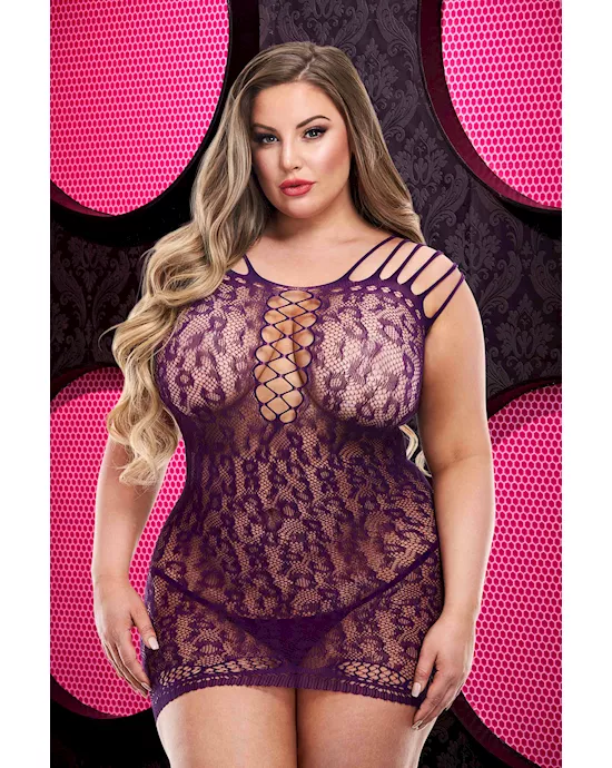 Leopard Lace Mini Dress  