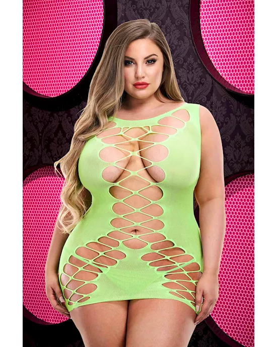 Fishnet Mini Dress 
