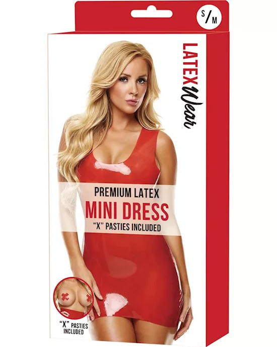 Premium Latex Mini Dress - M/l