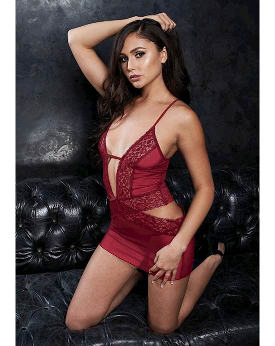 Sexy Mini Dress And G-string Set