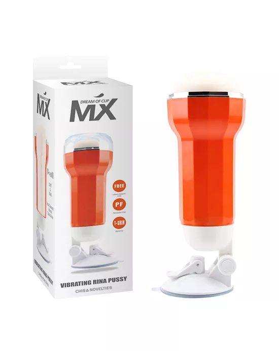 MX Dream Cup Vibrating Rina Pussy - Orange