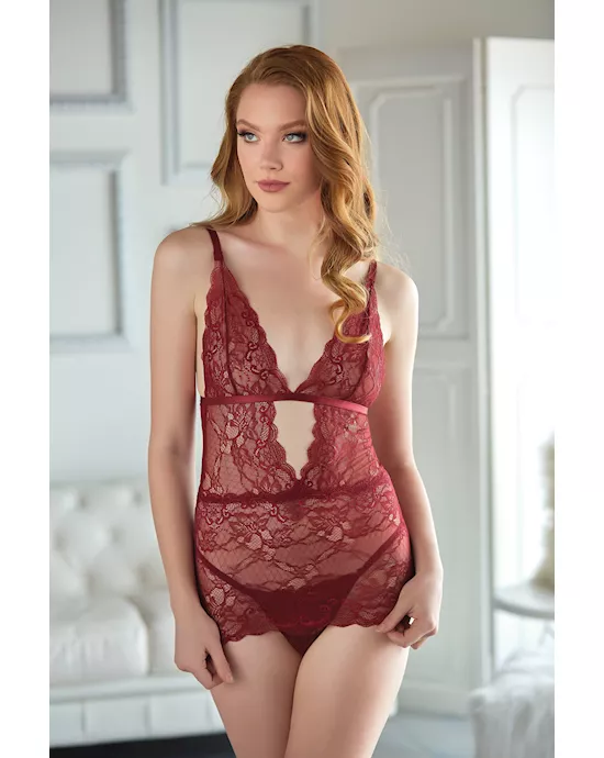 Lace Chemise with G-String