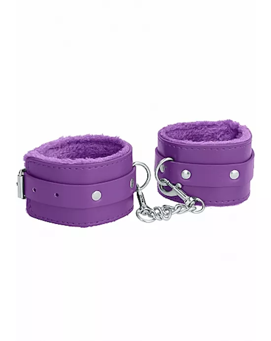 Ouch! Plush Leather Ankle Cuffs 