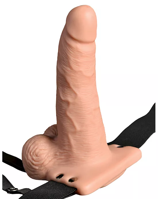 Fetish Fantasy 6 Inch Hollow Rechargeable Strap-on Remote