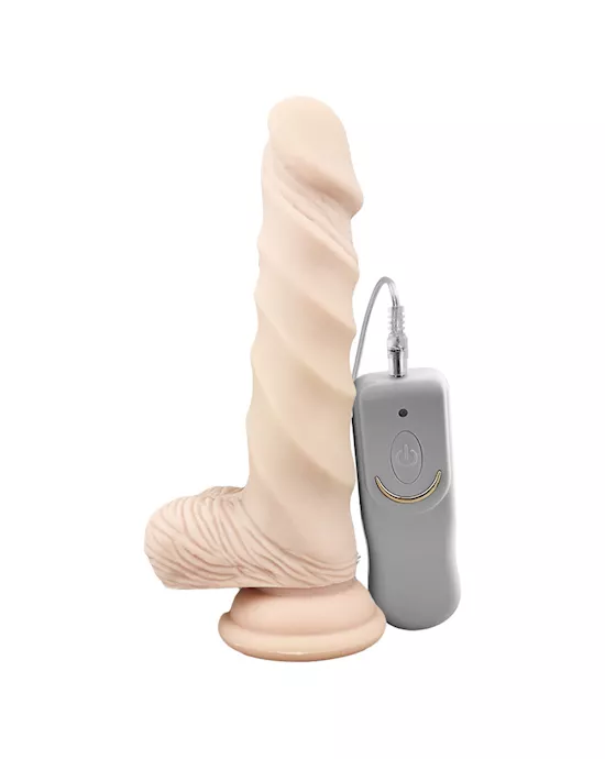Ridged Vibrating Suction Cup Dildo