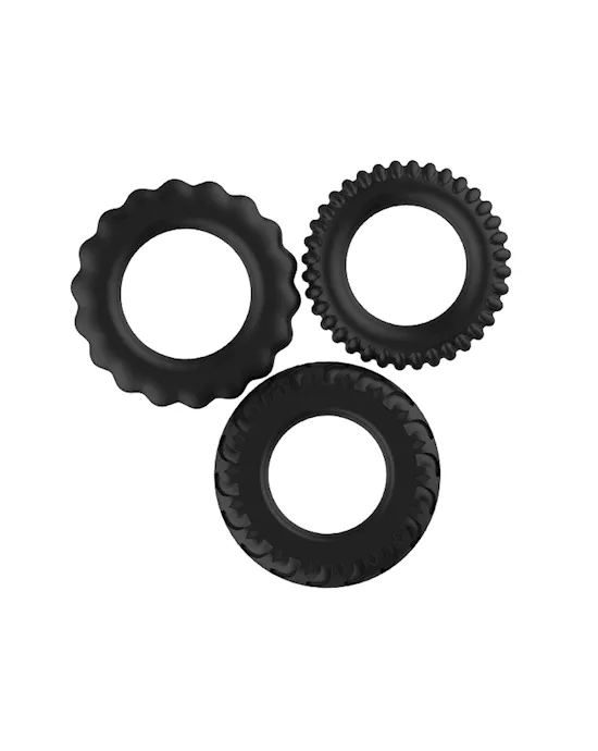 Silicone Cock Rings - 3 Pack