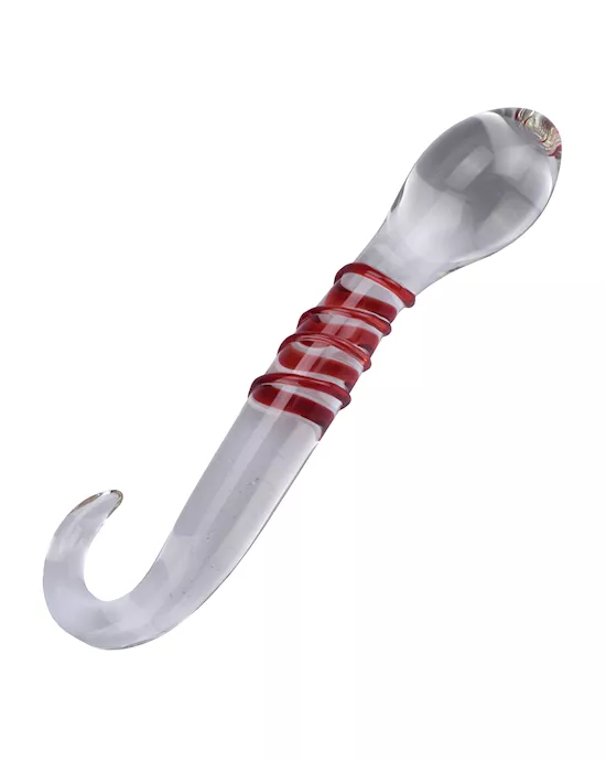 Lucent Red Lines Glass Massager 