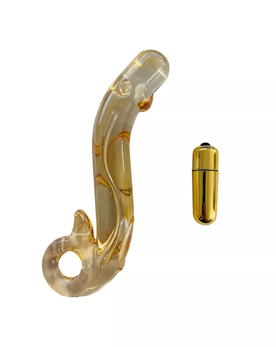 Lucent Nessa Vibrating Glass Massager - 7 Inch