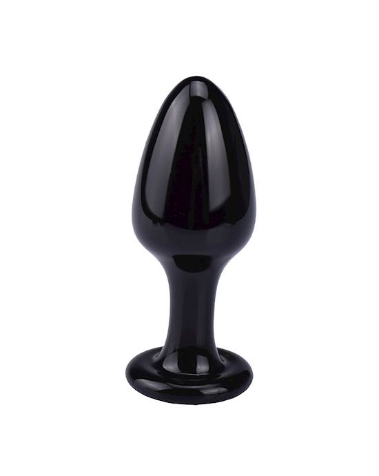 Black Glass Butt Plug