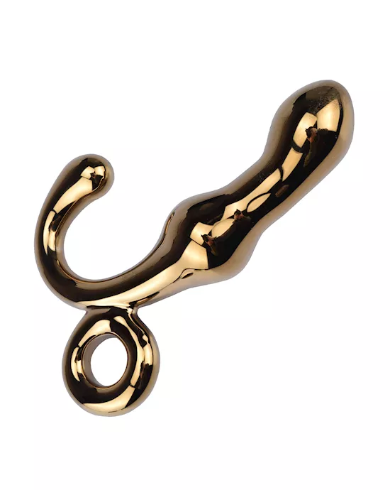 Lucent Finese Gold Glass Butt Plug 