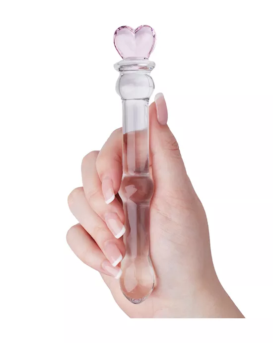 Lucent Small Heart Handle Glass Massager