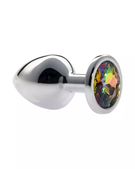 Kink Range Alloy Gem Butt Plug - 3.2 Inch