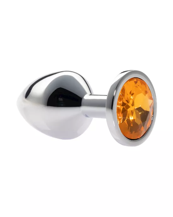 Kink Range Alloy Gem Butt Plug - 3.2 Inch