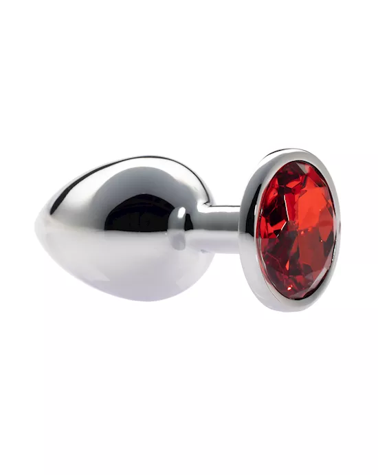 Kink Range Alloy Gem Butt Plug - 3.7 Inch