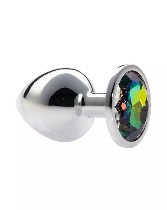 Kink Range Alloy Gem Butt Plug - 3.7 Inch