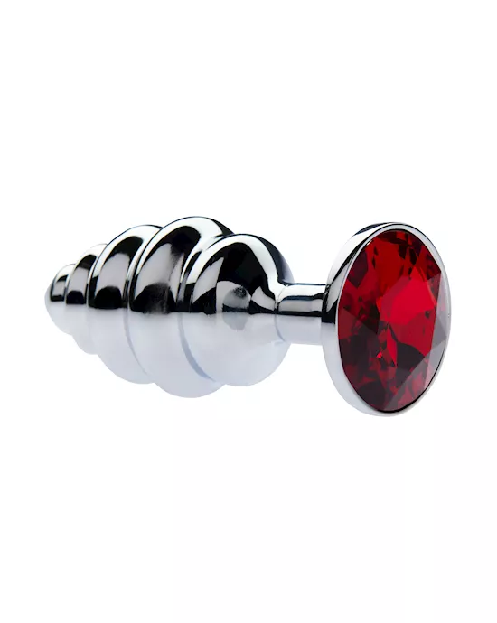 Kink Range Alloy Gemmed Butt Plug - 2.9 Inch