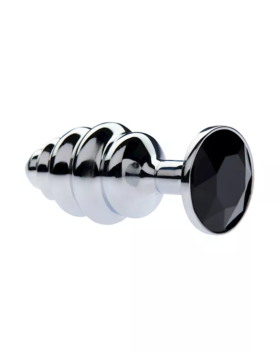 Kink Range Alloy Gemmed Butt Plug - 2.9 Inch