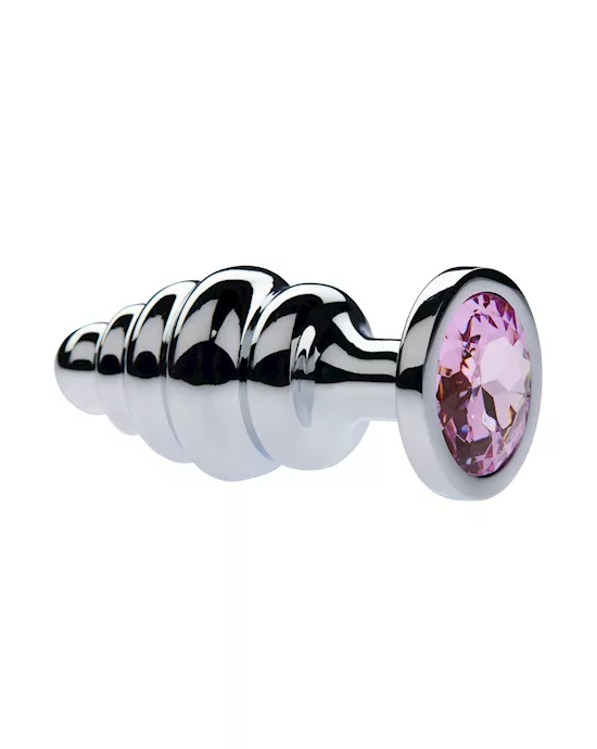 Kink Range Alloy Gemmed Butt Plug - 3.2 Inch