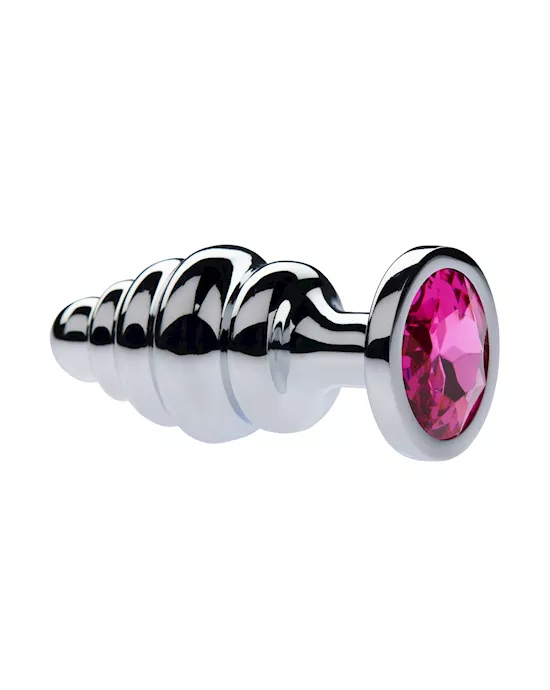 Kink Range Alloy Gemmed Butt Plug - 3.2 Inch