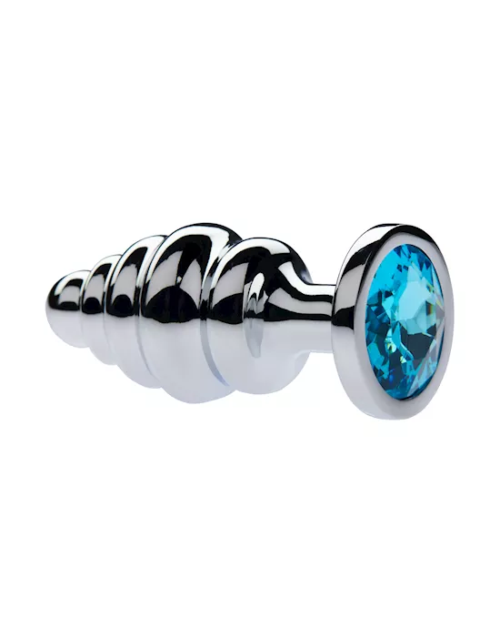 Kink Range Alloy Gemmed Butt Plug - 3.2 Inch