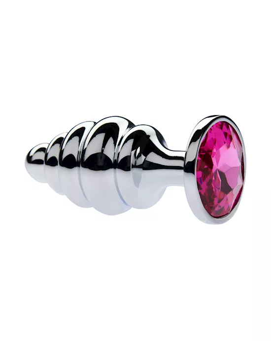 Kink Range Alloy Gemmed Butt Plug - 3.7 Inch