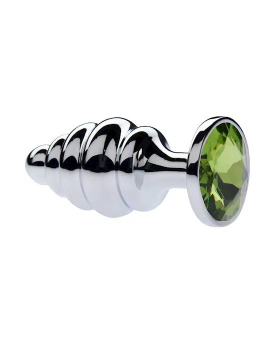 Kink Range Alloy Gemmed Butt Plug - 3.7 Inch