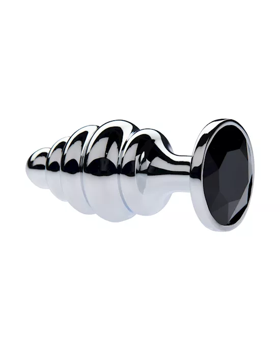 Kink Range Alloy Gemmed Butt Plug - 3.7 Inch