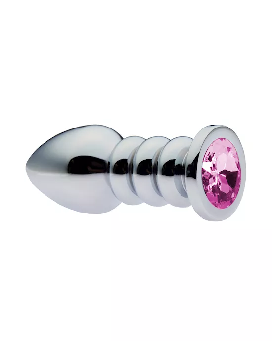 Kinki Ribbed Gemmed Butt Plug
