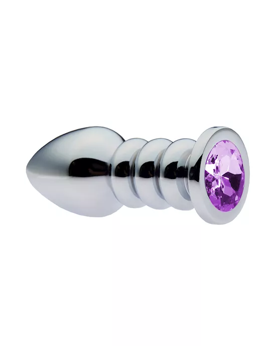 Kinki Ribbed Gemmed Butt Plug