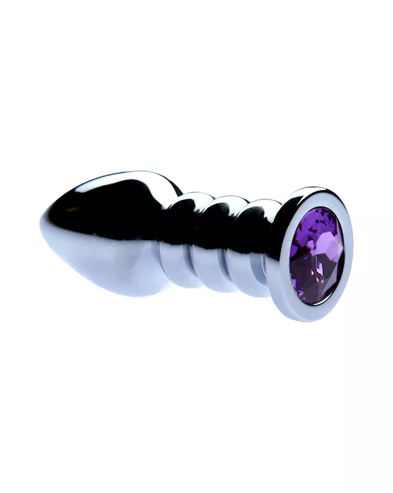 Kink Range Ribbed Gem Plug - 4 Inch