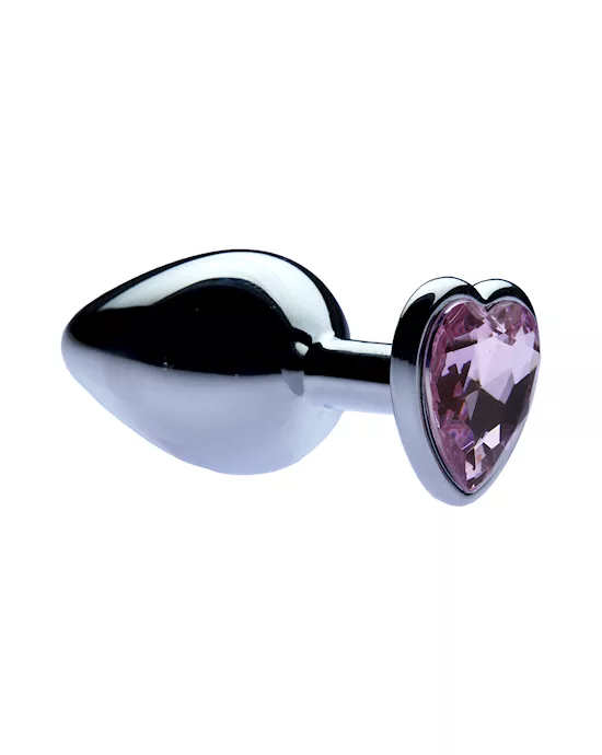 Kink Range Jewelled Heart Butt Plug - 3.2 Inch