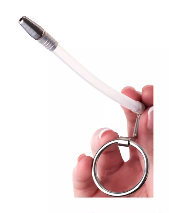 Kink Range Stainless Steel and Clear Cum Through Plug - 4.5 Inch