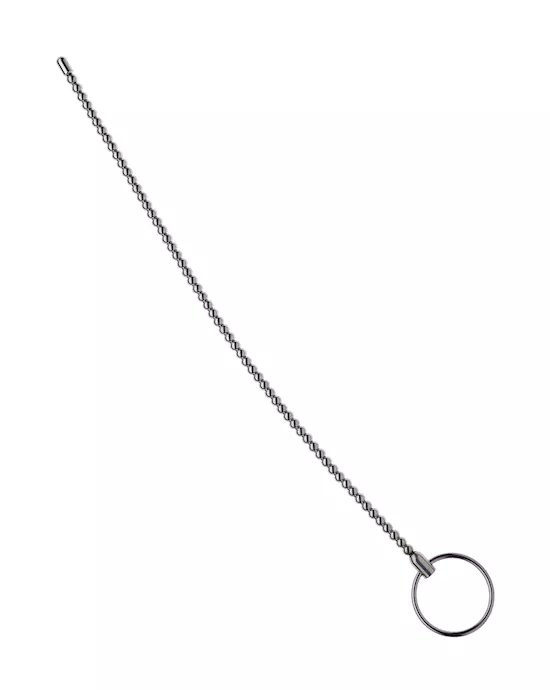 Kink Range Metal Ring Beaded Penis Plug - 12 Inch