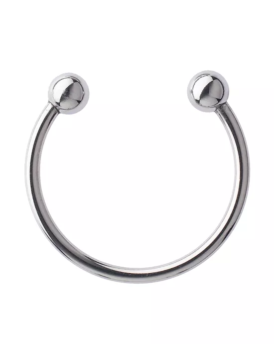 Kink Range Double Ball Open Stainless Steel Penis Head Ring