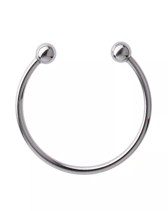 Kink Range Double Ball Open Stainless Steel Penis Head Ring