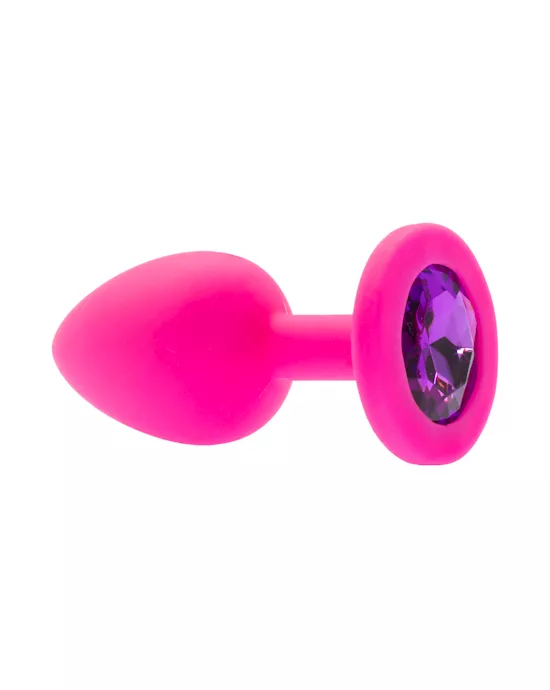 Kink Range Silicone Gemmed Butt Plug - 2.8 Inch