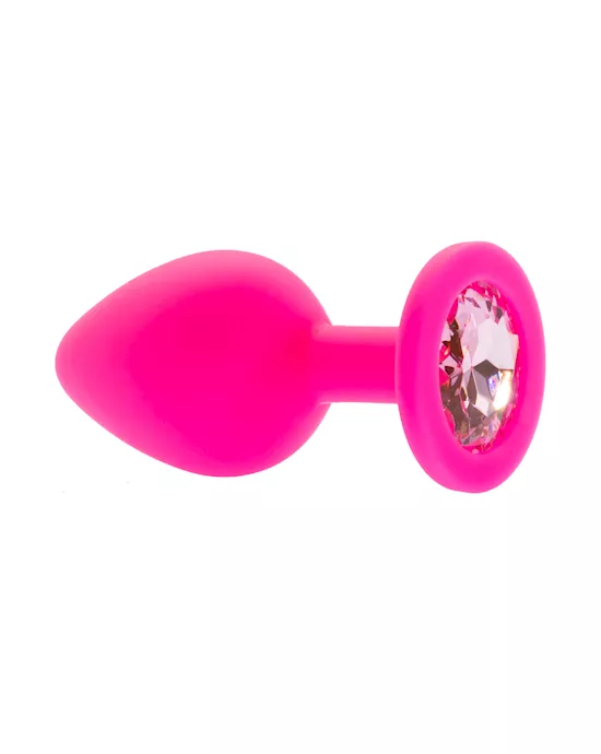 Kink Range Silicone Gemmed Butt Plug - 3.1 Inch