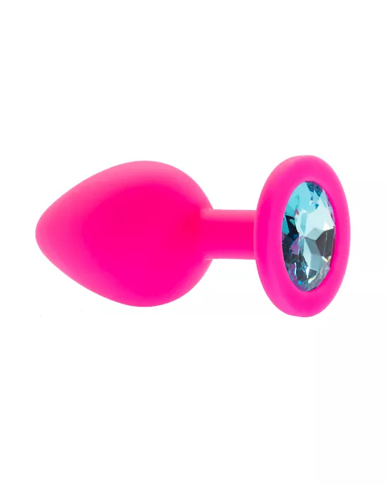 Kink Range Silicone Gemmed Butt Plug - 3.1 Inch