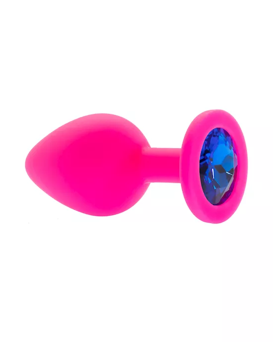 Kink Range Silicone Gemmed Butt Plug - 3.1 Inch