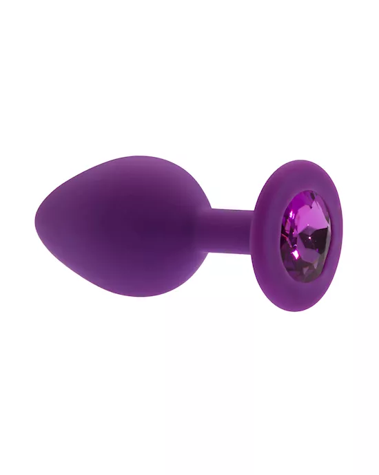 Kink Range Silicone Gemmed Butt Plug - 3.1 Inch