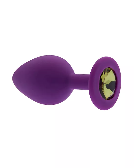 Kink Range Silicone Gemmed Butt Plug - 3.1 Inch
