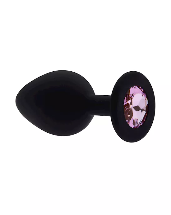 Kink Range Silicone Gemmed Butt Plug - 3.1 Inch