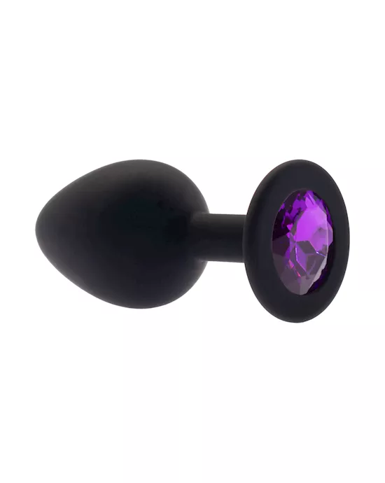 Kink Range Silicone Gemmed Butt Plug - 3.1 Inch
