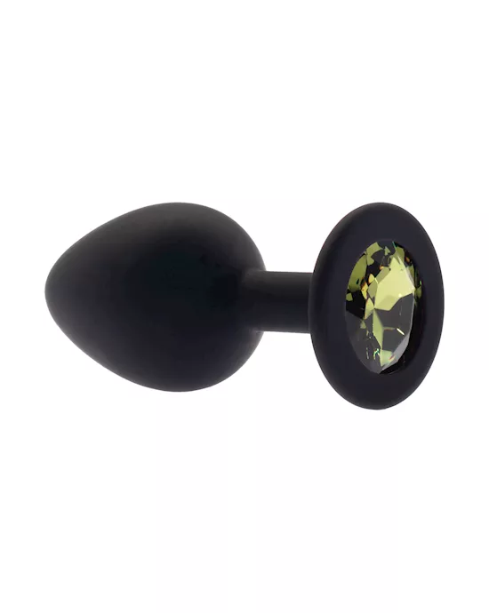 Kink Range Silicone Gemmed Butt Plug - 3.1 Inch