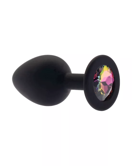 Kink Range Silicone Gemmed Butt Plug - 3.1 Inch