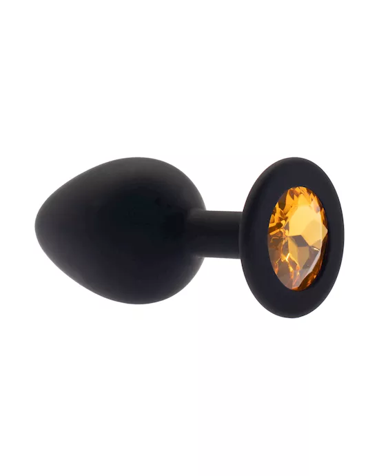 Kink Range Silicone Gemmed Butt Plug - 3.1 Inch