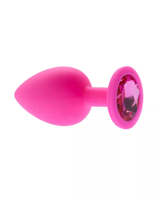 Kink Range Silicone Gemmed Butt Plug - 3.8 Inch