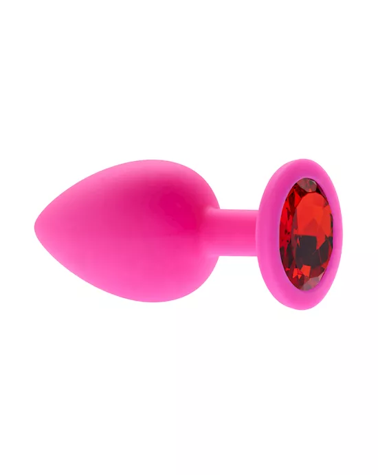 Kink Range Silicone Gemmed Butt Plug - 3.8 Inch