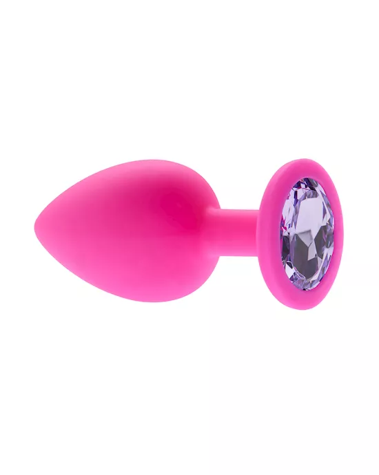 Kink Range Silicone Gemmed Butt Plug - 3.8 Inch