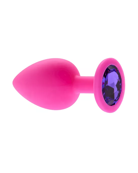 Kink Range Silicone Gemmed Butt Plug - 3.8 Inch